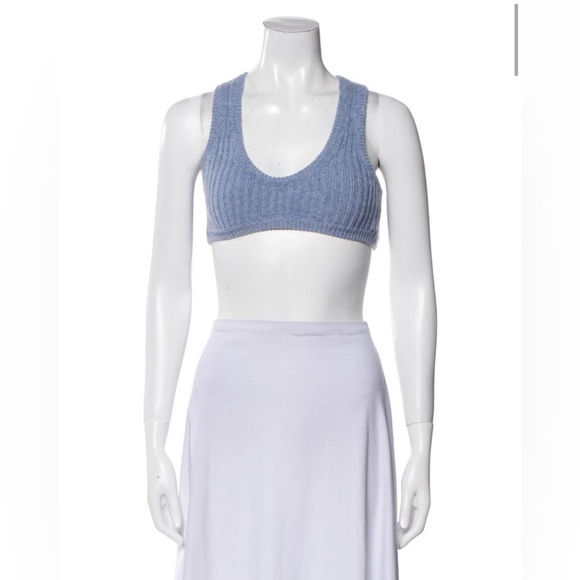 Khaite Cashmere Blend Bra Top in Blue Size XS